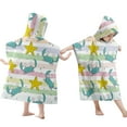 thumbnail image 1 of Cute Fish Quick-Dry Kids Beach Towel With Hood Sand-Proof Microfiber Hooded Beach Changing Towel Swimming Wearable Beach Towel, 1 of 3