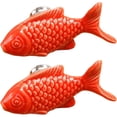 thumbnail image 1 of Cute Fish Shape Ceramic Door Knob: 2PCS 55mm Kid's Children's Furniture Knob Handle Pull, Vintage Door Handle for Drawer Cabinet Chest Dresser Bathroom Cupboard, Etc with Screws (Red), 1 of 9