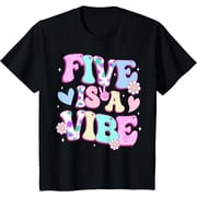 Cute Five Is A Vibe 5 Year Old 5Th Groovy T-Shirt