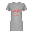 thumbnail image 1 of Cute Flamingo Cartoon Shaped T-Shirt Women -Image by Shutterstock, Female x-Large, 1 of 2