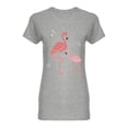 thumbnail image 1 of Cute Flamingo Couple Shaped T-Shirt Women -Image by Shutterstock, Female Small, 1 of 2