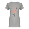 thumbnail image 1 of Cute Flamingo Design Shaped T-Shirt Women -Image by Shutterstock, Female Large, 1 of 2