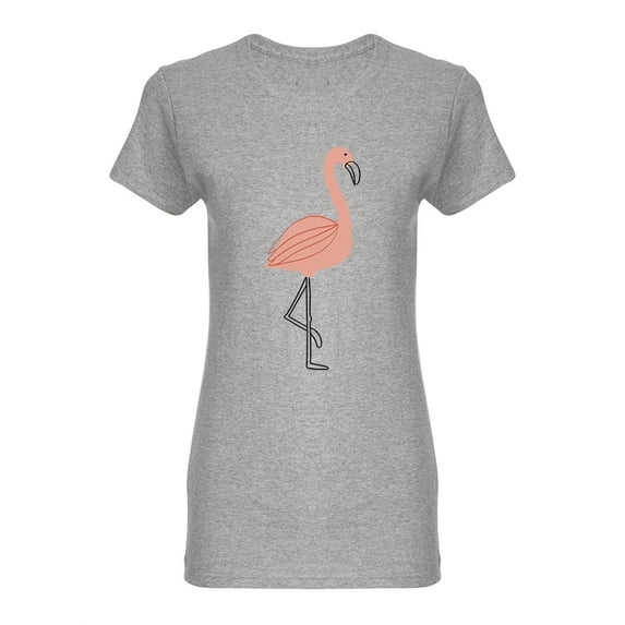 Cute Flamingo Design Shaped Tee Women's -Image by Shutterstock