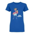 thumbnail image 1 of Cute Flamingo Enjoy Summer Shaped T-Shirt Women -Image by Shutterstock, Female x-Large, 1 of 2