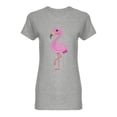 thumbnail image 1 of Cute Flamingo Girl Shaped T-Shirt Women -Image by Shutterstock, Female XX-Large, 1 of 2