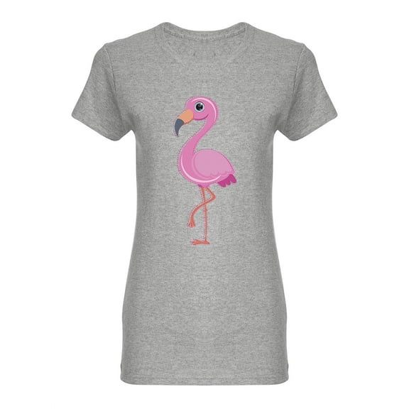 Cute Flamingo Girl Shaped T-Shirt Women -Image by Shutterstock, Female XX-Large