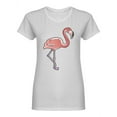 thumbnail image 1 of Cute Flamingo Graphic Shaped T-Shirt Women -Image by Shutterstock, Female Medium, 1 of 2