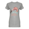 thumbnail image 1 of Cute Flamingo Hello Summer Shaped T-Shirt Women -Image by Shutterstock, Female Small, 1 of 2