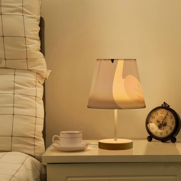 Cute Flamingo LED Desk Lamp Table Lamp USB Bedside Nightstand Small Lamp for Bedroom Living Room Kids Room