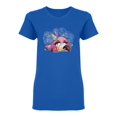 thumbnail image 1 of Cute Flamingo Shaped T-Shirt Women -Image by Shutterstock, Female Small, 1 of 2