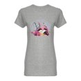 thumbnail image 1 of Cute Flamingo Shaped T-Shirt Women -Image by Shutterstock, Female x-Large, 1 of 2