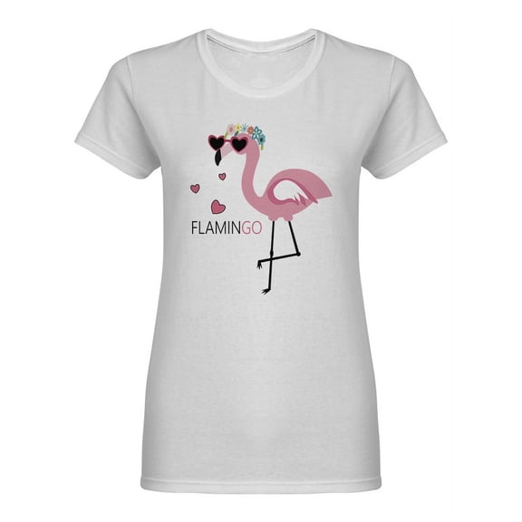 Cute Flamingo Summer Shaped Tee Women's -Image by Shutterstock
