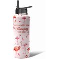 thumbnail image 1 of Cute Flamingo Water Bottle 40oz - Insulated Stainless Steel Travel Mug with Leak-Proof Flip Straw & Handle, Double-Wall Vacuum Tumbler for Coffee/Tea, Gift for Women Animal Lovers, 1 of 6