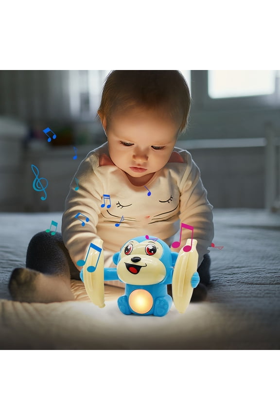 Dancing Monkey Toy, Sound Control Flipping Rolling Monkey, LED Music Interactive Toy, Kids Brain Educational Toy, Clap Activated Primate Toy, Fun Monkey Toy, Children Entertainment Toy