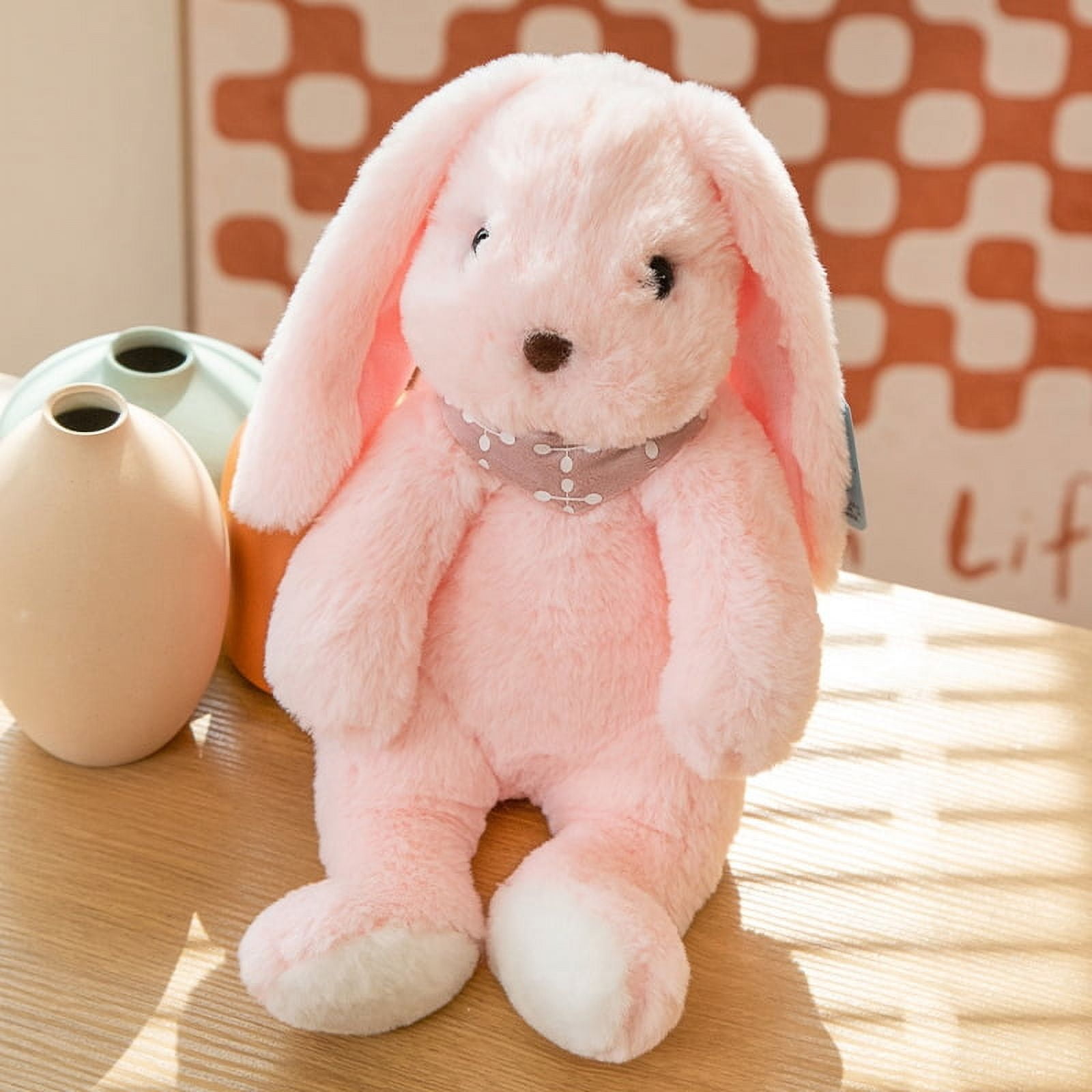 Cute Floppy Ear Bunny Stuffed Animal Set, Soft Fluffy Rabbit Plush Toys for Kids Bunny Lovers & Gifts