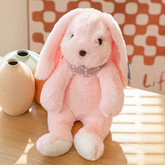Cute Floppy Ear Bunny Stuffed Animal Set, Soft Fluffy Rabbit Plush Toys for Kids Bunny Lovers & Gifts