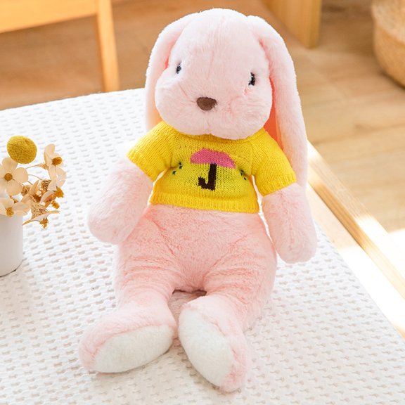 Cute Floppy Ear Bunny Stuffed Animal Set, Soft Fluffy Rabbit Plush Toys for Kids Bunny Lovers & Gifts
