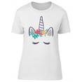 thumbnail image 1 of Cute, Floral And Magic Unicorn T-Shirt Women -Image by Shutterstock, Female Small, 1 of 4