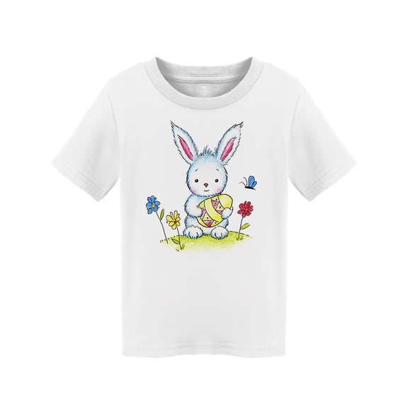 Cute Floral Bunny And Easter Egg T-Shirt Toddler -Image by Shutterstock,  2 Toddler