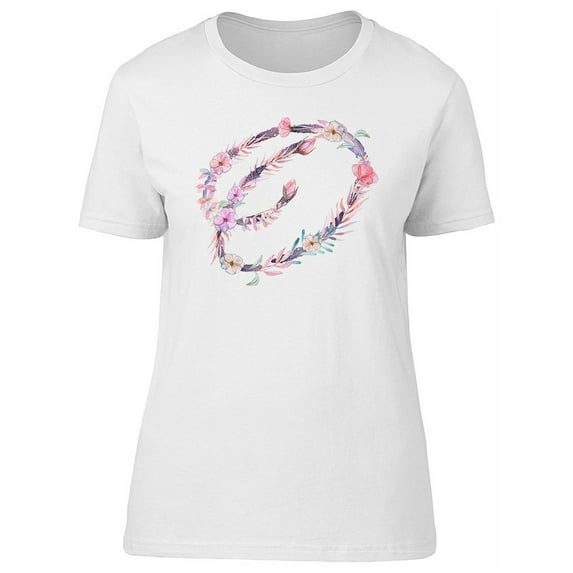 Cute & Floral Capital Letter O T-Shirt Women -Image by Shutterstock, Female Medium