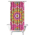 thumbnail image 1 of Cute Floral Daisy Pattern Curtain 36x72 Inches, Quick-Drying Polyester with Plastic Rings, Yellow Bloom for Boho Bathrooms, 1 of 5
