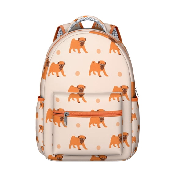 "Cute Floral Dog Backpack - Feminine School Bag for Teens & Adults, Dog Themed Gift, Roomy & Organized"