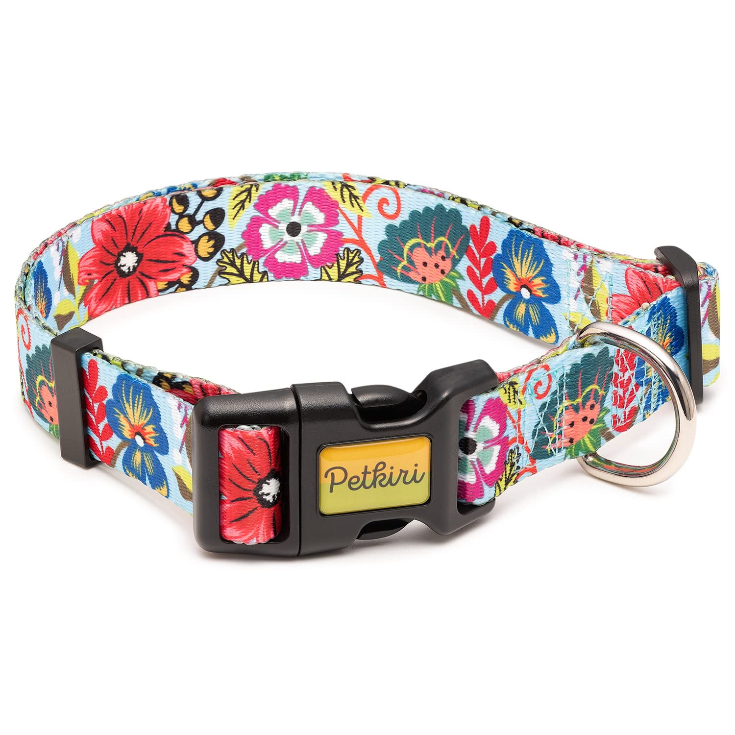 Cute Floral Dog Collar for Small Medium Large Puppy in Red Blue Pink Black  for Female Male - Pretty Flower Dogs Collars for Girl Boy (Turquoise,  Large) 