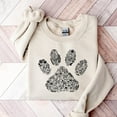 thumbnail image 1 of Cute Floral Dog Paw Sweatshirt – Dog Mom Gift Crewneck, Floral Paw Print Cozy Fall Top for Pet Lovers, 1 of 2