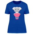 thumbnail image 1 of Cute Floral Elephant Cartoon Tee Women's -Image by Shutterstock, 1 of 1