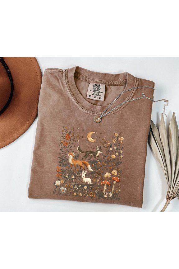 Cute Floral Fox Shirt Popular Boho Fox Tshirt Cute Boho Women Tee Cute Boho Gift