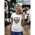 thumbnail image 1 of Cute Floral French Bulldog T-Shirt Women -Image by Shutterstock, Female XX-Large, 1 of 4
