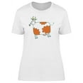 thumbnail image 1 of Cute Floral Happy Cow Doodle Tee Women's -Image by Shutterstock, 1 of 2