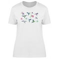 thumbnail image 1 of Cute Floral Hummingbirds T-Shirt Women -Image by Shutterstock, Female Medium, 1 of 2
