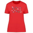 thumbnail image 1 of Cute Floral Hummingbirds T-Shirt Women -Image by Shutterstock, Female Small, 1 of 2