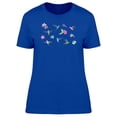 thumbnail image 1 of Cute Floral Hummingbirds T-Shirt Women -Image by Shutterstock, Female XX-Large, 1 of 2
