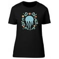 thumbnail image 1 of Cute Floral Jellyfish Doodle T-Shirt Women -Image by Shutterstock, Female XX-Large, 1 of 2