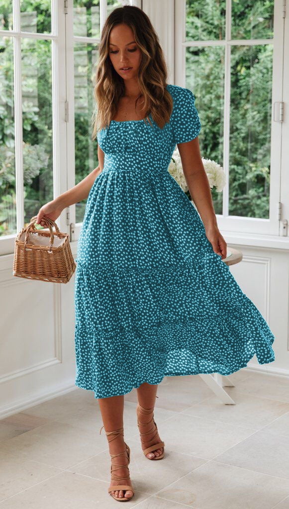 walmart floral midi dress Floral Midi Dress