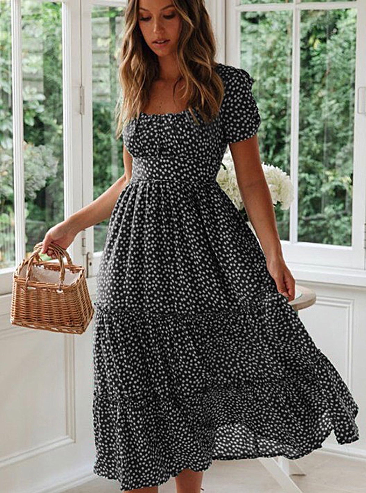 walmart floral midi dress Floral Midi Dress