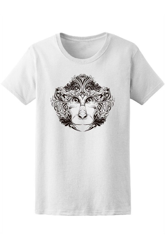 Cute Floral Monkey's Face Tee Women's -Image by Shutterstock