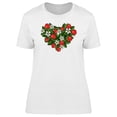 thumbnail image 1 of Cute Floral Strawberry Heart T-Shirt Women -Image by Shutterstock, Female XX-Large, 1 of 2