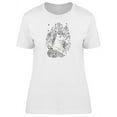 thumbnail image 1 of Cute Floral Unicorn Sketch T-Shirt Women -Image by Shutterstock, Female XX-Large, 1 of 2