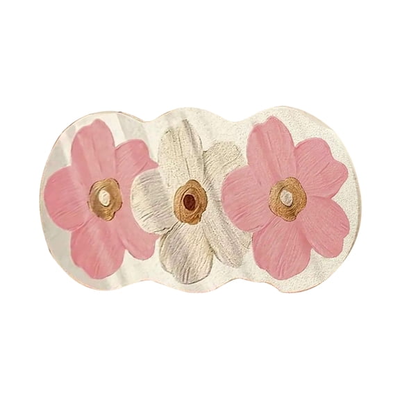 Cute Flower Bath Mat,Non-Slip Washable Rugs Floor Mat, Bathroom Rugs Non Slip Washable High Absorbent Easy to Clean,Entrance Bedroom Bathroom Indoor Door Carpet For Home(Pink,,16*24 in)