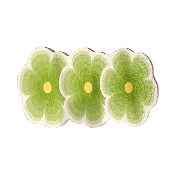 Cute Flower Bath Mat,Non-Slip Washable Rugs Floor Mat, Bathroom Rugs Non Slip Washable High Absorbent Easy to Clean,Entrance Bedroom Bathroom Indoor Door Carpet For Home(Light green,,16*24 in)