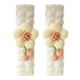 thumbnail image 1 of Cute Flower Car Seat Belt Cover Pads - 1 or 2 Pcs, Polyester, Soft & Comfy, Reduces Pressure, Universal for Adults & Kids, Fits Backpacks too, Stylish Cartoon Design, 1 of 4
