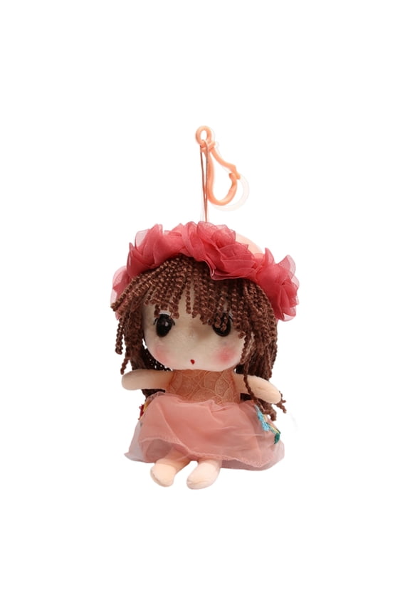 Cute Flower Fairy Plush Keychain Mini Doll Bag Charm Handmade Gift for Girls