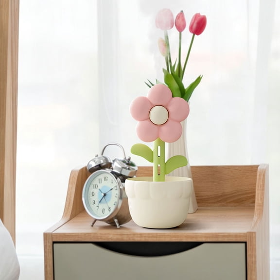 Cute Flower Mini Humidifier, 500ml Portable Flower-Shaped Humidifier with Warm Night Light, USB/Plug-In, Silent Desktop Humidifiers Cool Mist for Home,Bedroom,Baby Nursery,Office Desk & Indoor Plants