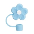 thumbnail image 1 of Cute Flower Straw Cover Cap for 30/40oz Tumbler with Handle, Silicone Reusable Straw Topper for 10mm Caliber Straws, 1 of 6
