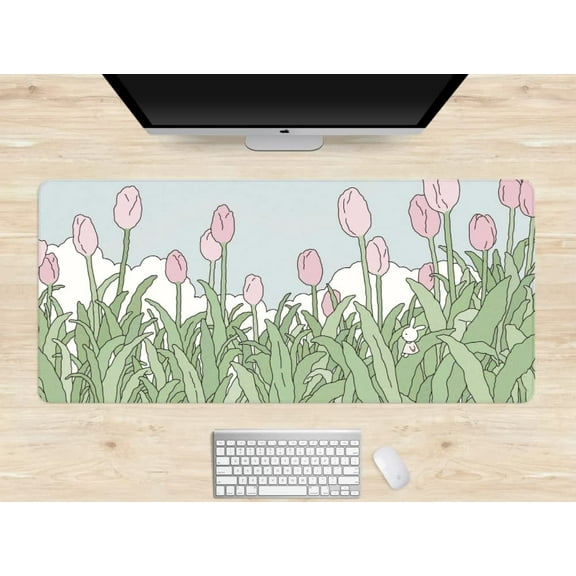 Cute Flowers Anime Mouse Mat Computer Pad For Lap Desk Mat Anime Mouse Pad Large Gaming Pad For Mouse And Keyboard