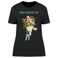 thumbnail image 1 of Cute Flowers For Valentines Day T-Shirt Women -Image by Shutterstock, Female Medium, 1 of 2