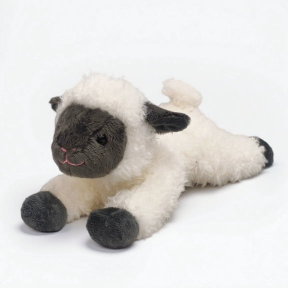 Cute Fluffy Black Faced Sheep Stuffed Animal Super Soft Lamb Plush Toy Doll Easter Decor Birthday Gift